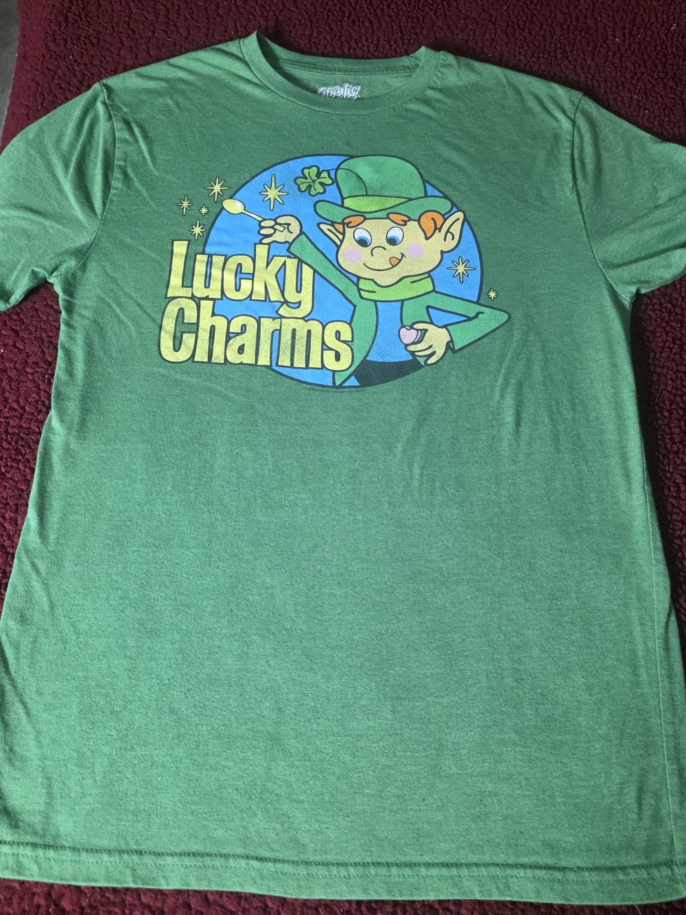 Tee Luv Lucky Charms Leprechaun Graphic T-Shirt Medium